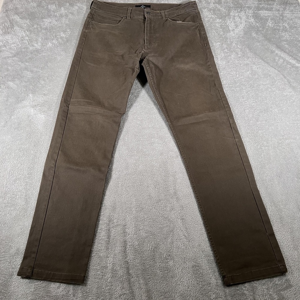Rip Curl Jeans Mens 32 Brown Canvas Straight Fit Stretch Twill Zip Fly‎ 5 Pocket